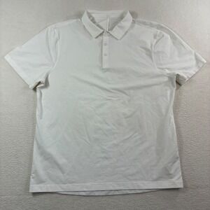 Lululemon Polo Shirt Mens XL Blue Evolution Golf Pique Tech Preppy Casual